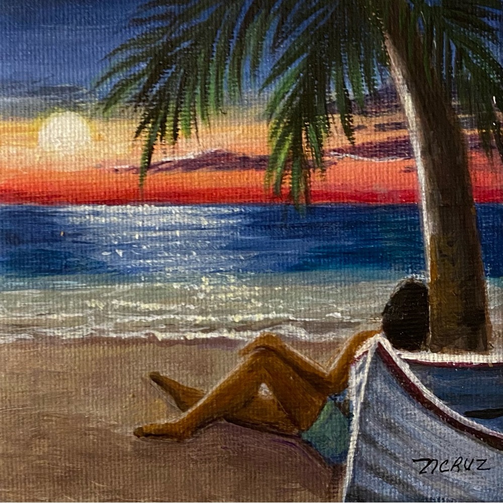 Hand Crafted Tropical Sunset Print